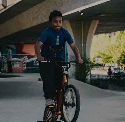 Boy on a bike