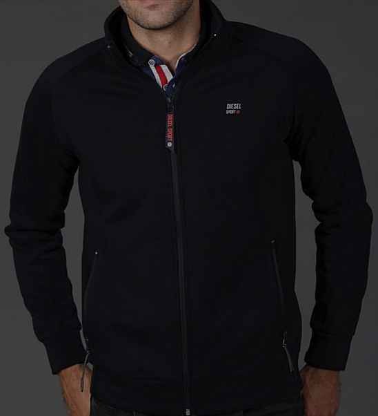 Man in a black zip jacket