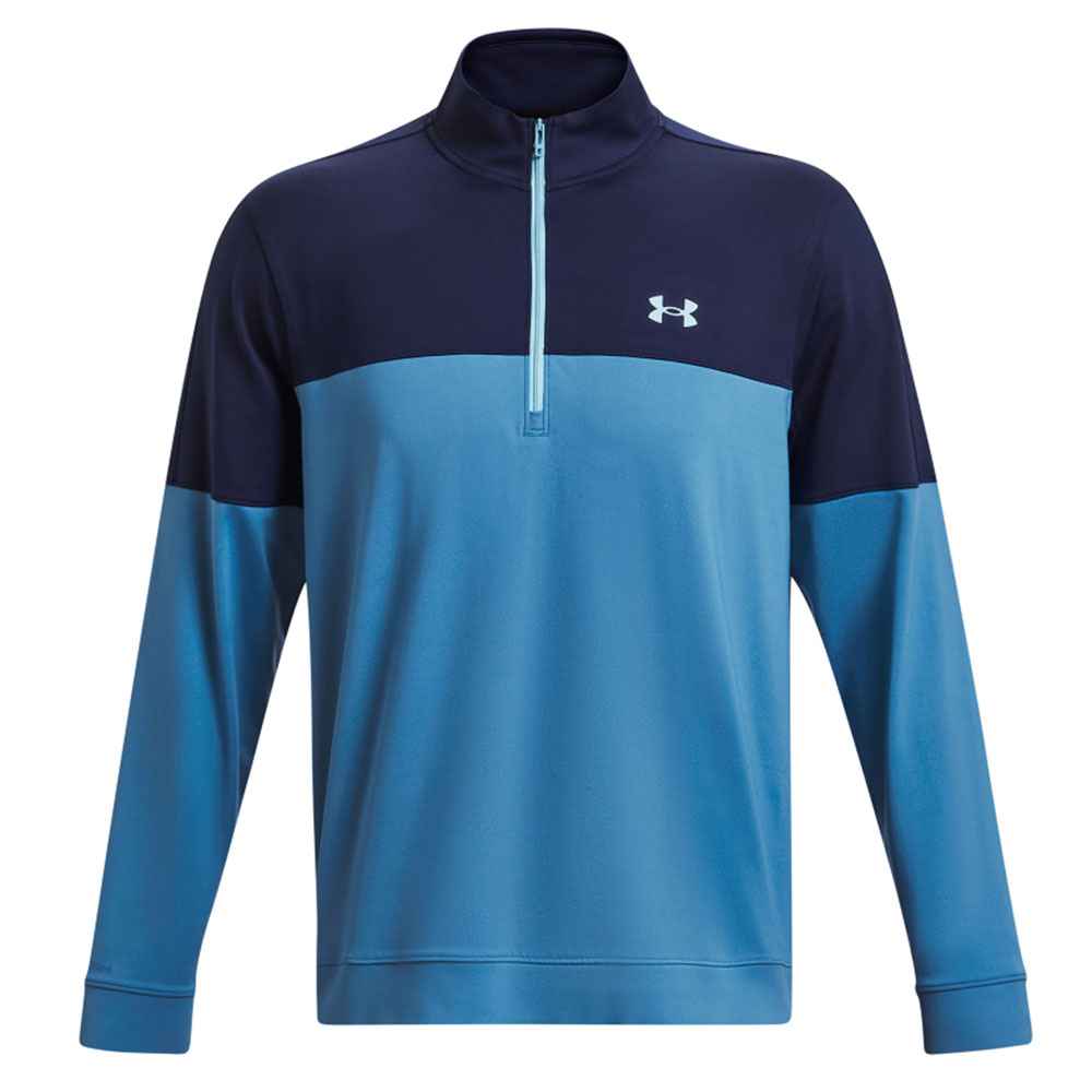 416050-Black-Navy-Blizzard-Under-Armour-Mens-Storm-Half-Zip-Golf-Mid-Layer-5