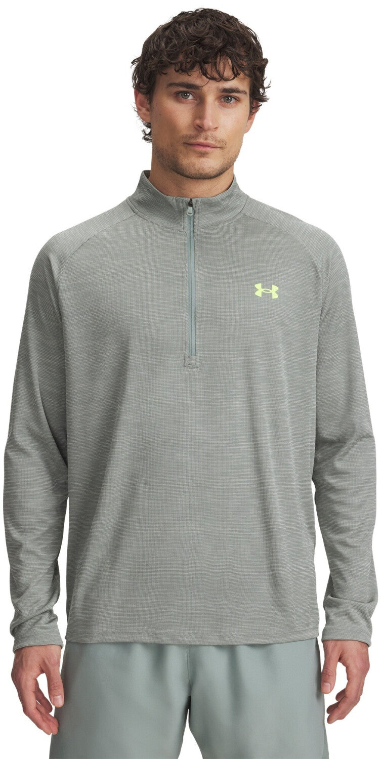 under-armour-tech-textured-1-2-zip-1382797-silica-green-hydro-green-high-vis-yellow