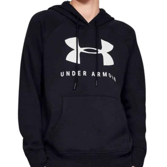 Under Armour Black Buzo Under Armour Rival Fleece Sport style Graphic Mujer Ladies