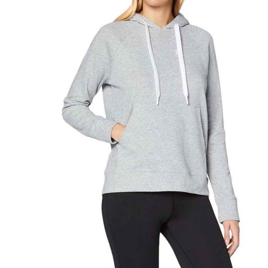 Under Armor Rival Terry Hoodie Grey White Women's