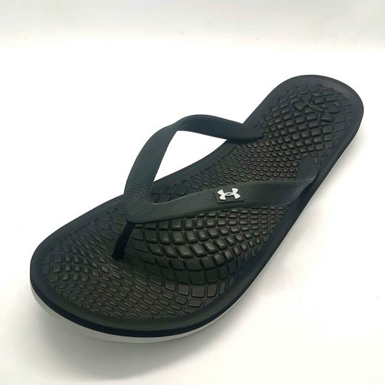 Under Armour Atlantic Dune Black Silver Sliders Sandals Ladies