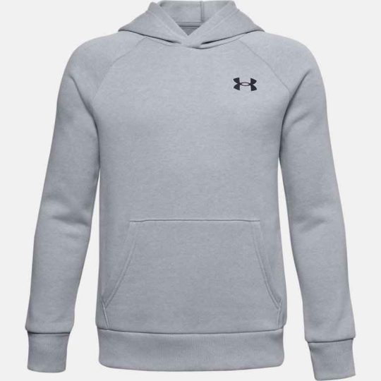 Under Armour Rival Cotton Grey Hoodie Boys