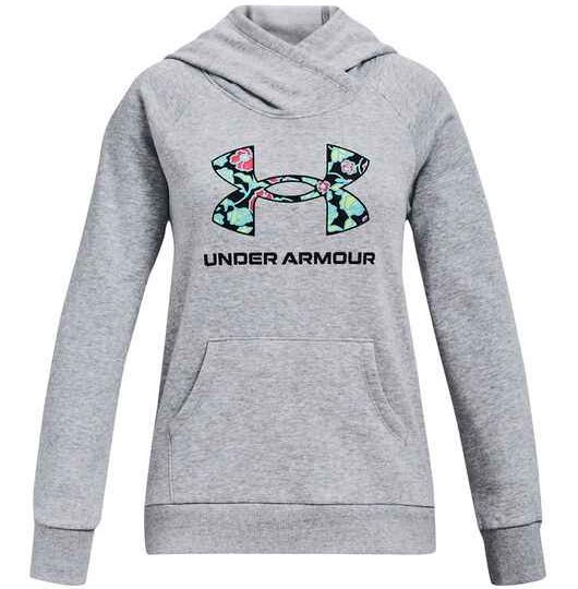 Under Armour Rival Grey Logo Hoody Girls