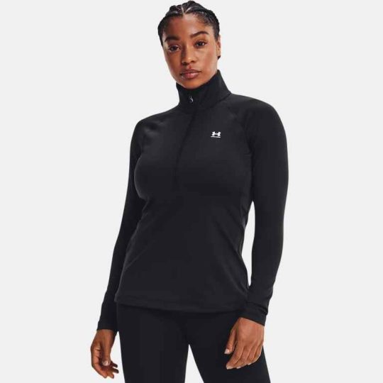 Under Armour Authentics ColdGear ¼ Zip Black Top Ladies