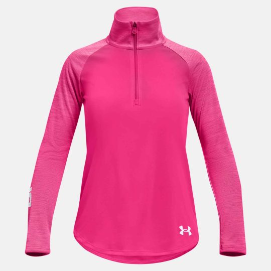 Under Armour Older Half Zip Pink Girls