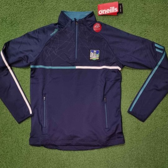 O Neills Limerick GAA Dolmen 184 Brushed Half Zip Top Marine / Green / White Boys