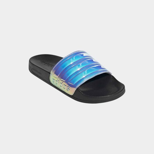 Adidas Sliders Shinny Glitter Flip Flops Girls Kids