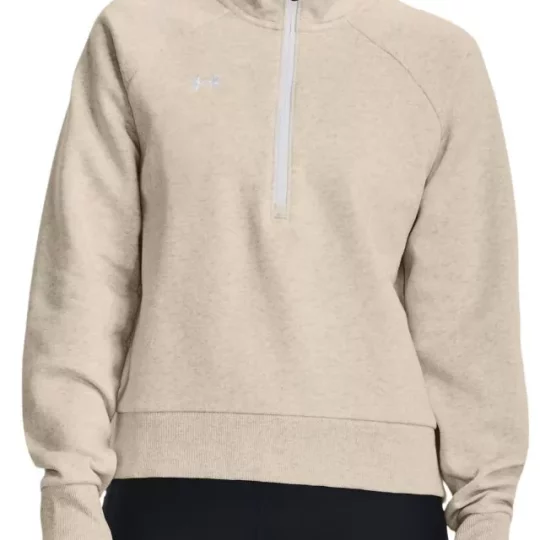Under Armour Sweatshirt UA Rival Fleece Half Zip Beige Ladies