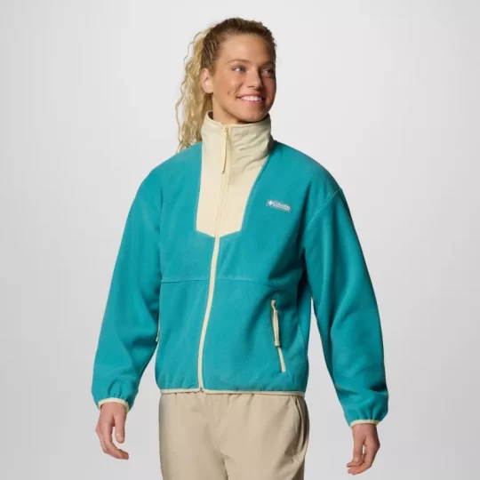 Columbia Sequoia Grove Fleece Jacket Mint 1/4 Zip Top Ladies