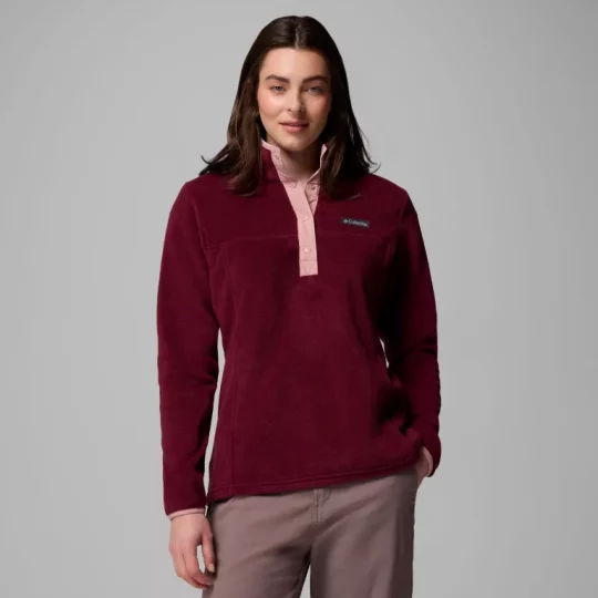 Columbia Benton Springs Half Snap Pullover Wine Ladies