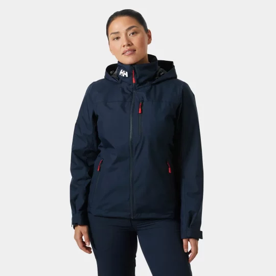 Helly Hansen Crew Hooded Midlayer Sailing. WaterProof Jacket 2.0 Navy Ladies