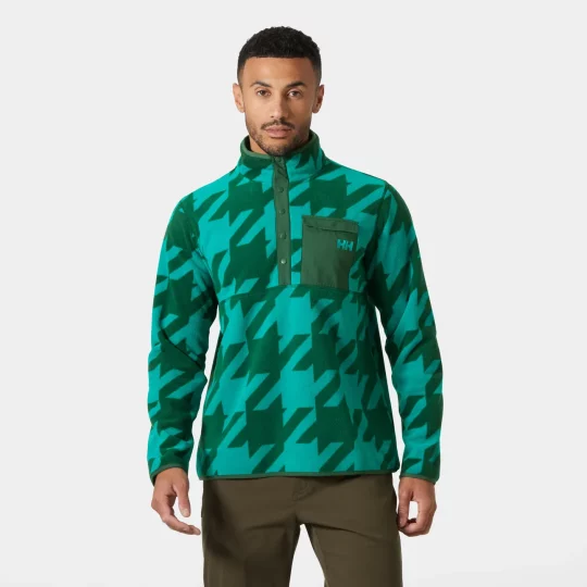 Helly Hansen Maridalen Printed Fleece Camp Green Mens