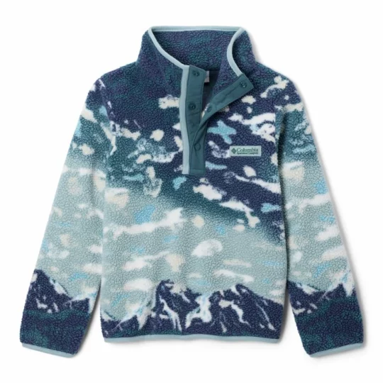 Columbia Helvetia II Printed Half Snap Fleece Blue Boys and Girls Kids