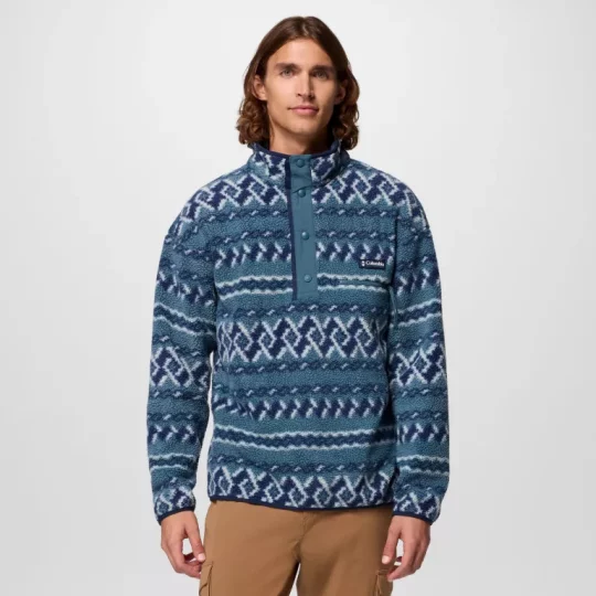 Columbia Helvetia II Printed Half Snap Fleece Camo Top Mens