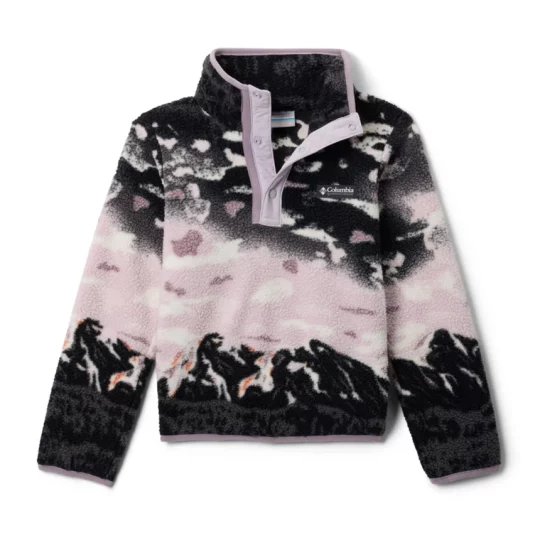 Columbia Helvetia II Printed Half Snap Fleece Purple Girls Kids