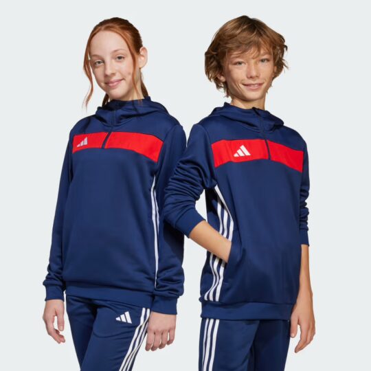 Adidas Tiro Half Zip Navy Red Hoody Boys and Girls Kids