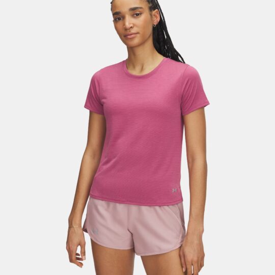 Under Armour Launch SS Tee Shirt Pink Ladies